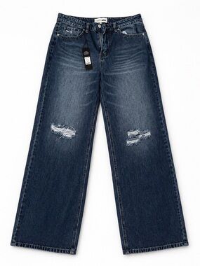 Mango Blue Washed Denim Jeans with Tag
